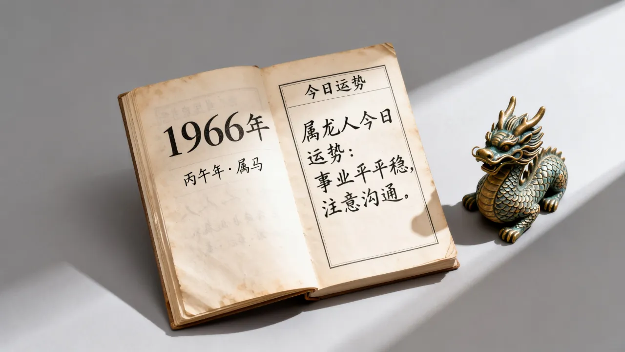属龙人今日运势如何？1966年属什么生肖？