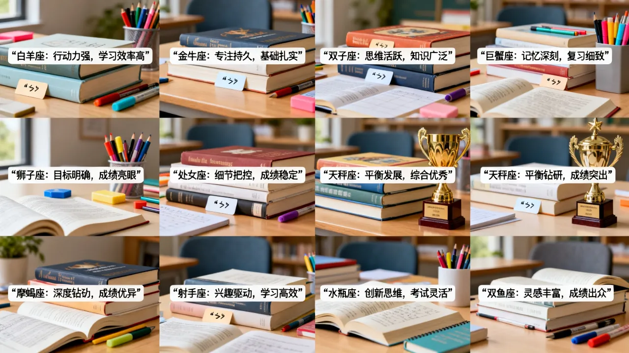 十二星座谁的成绩最好，哪个星座天生学霸考试总拿第一