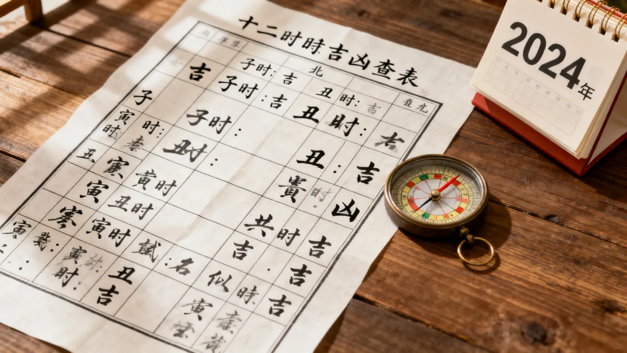 12时辰吉凶怎么用，十二时辰吉凶查询表怎么看？