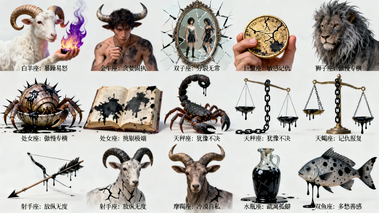 十二星座黑化后有多可怕,哪个星座黑化最恐怖 十二星座黑化后有多可怕,哪个星座黑化最恐怖