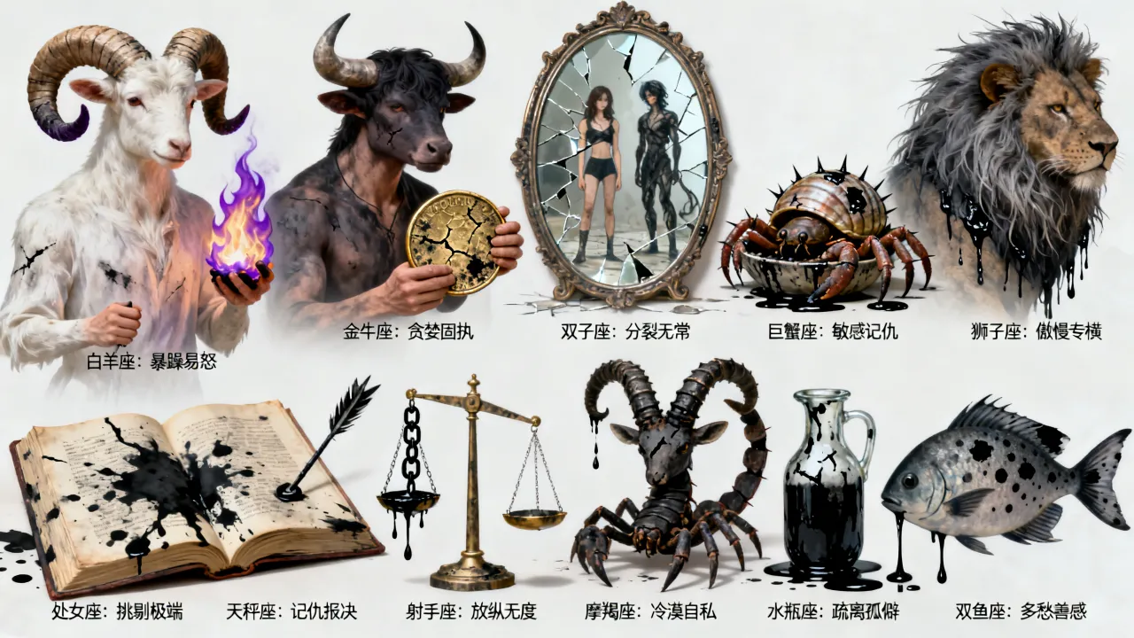 十二星座黑化后有多可怕，哪个星座黑化最恐怖