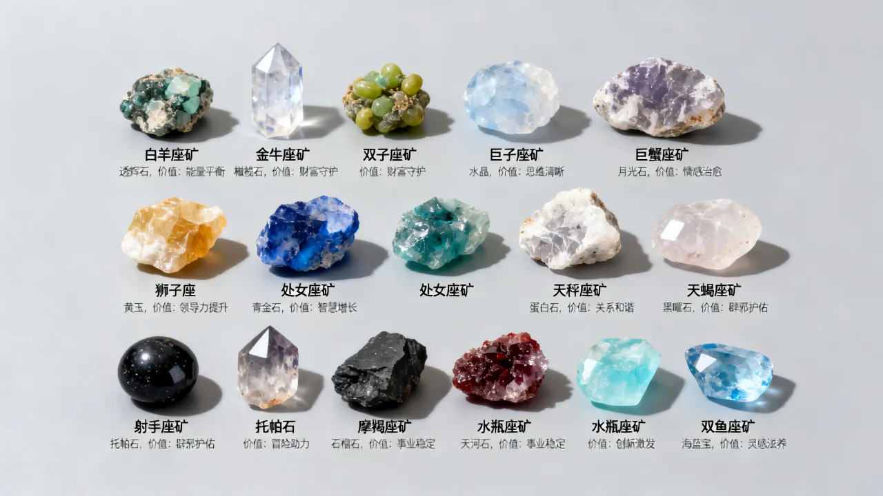 十二星座矿是什么?,十二星座矿有哪些种类和价值? 十二星座矿是什么?,十二星座矿有哪些种类和价值?
