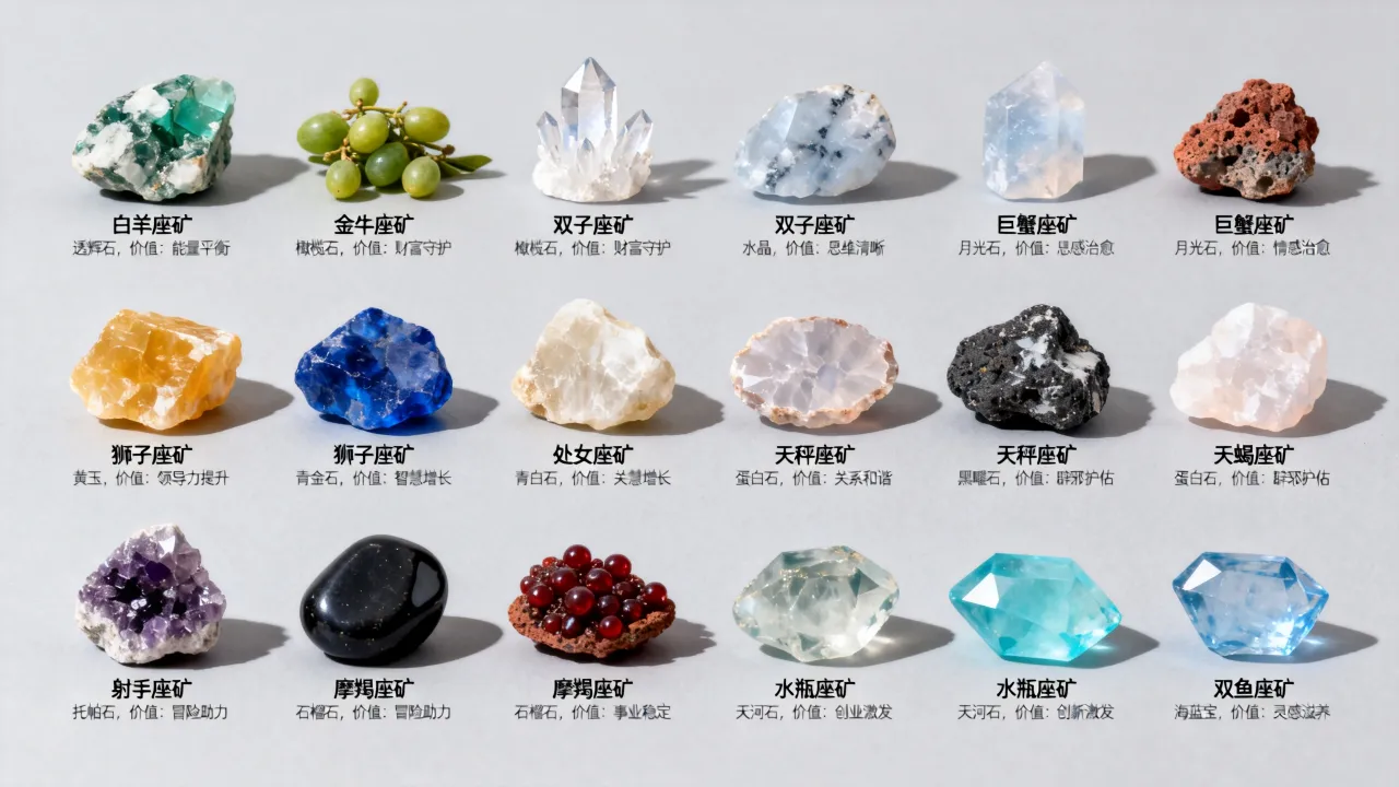 十二星座矿是什么？，十二星座矿有哪些种类和价值？