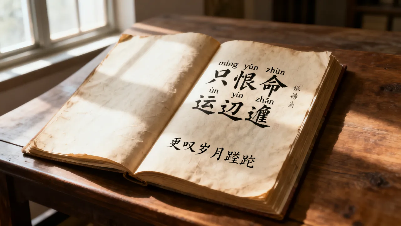 只恨命运迍邅是什么意思，命运迍邅怎么读下一句是什么
