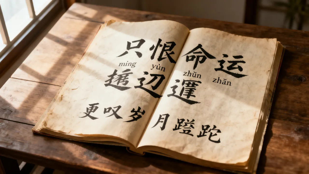 只恨命运迍邅是什么意思，命运迍邅怎么读下一句是什么