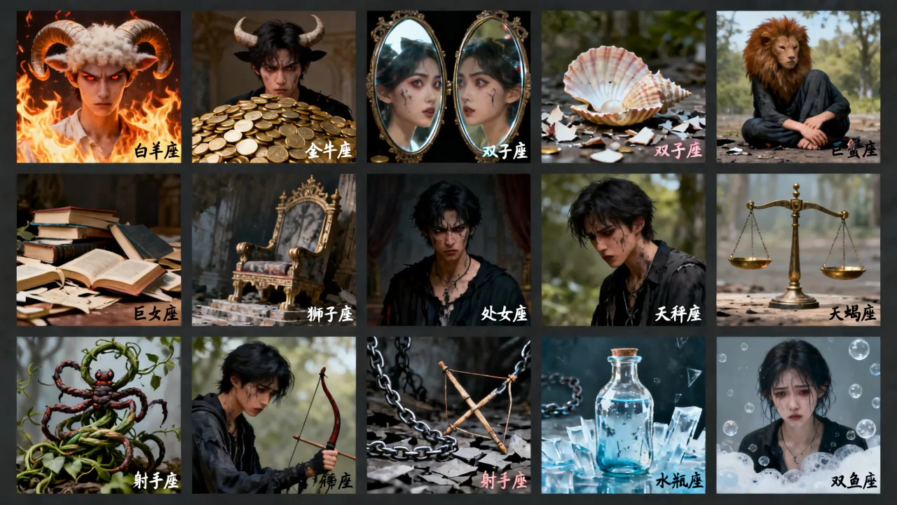 十二星座黑化后有多可怕？十二星座黑化程度排名