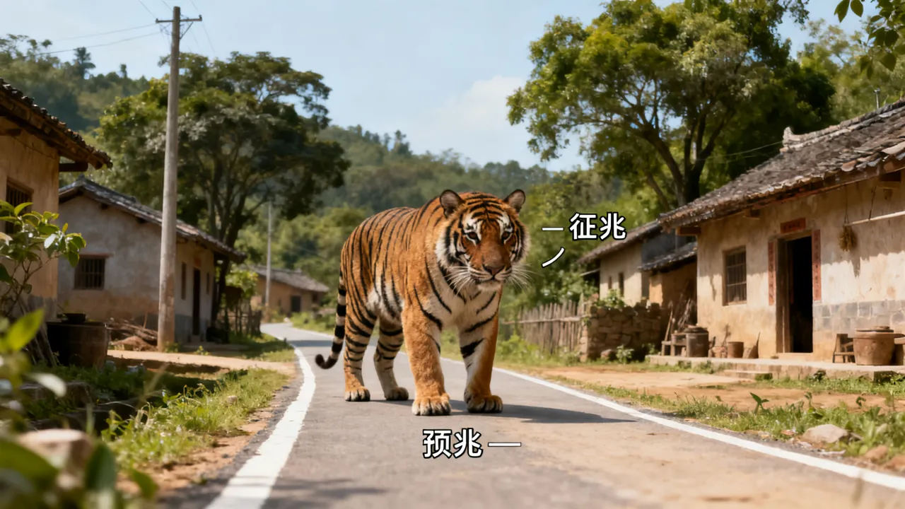 梦见老虎进村有什么征兆，梦见老虎进村是什么预兆周公解梦