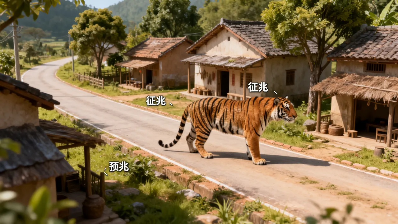 梦见老虎进村有什么征兆，梦见老虎进村是什么预兆周公解梦