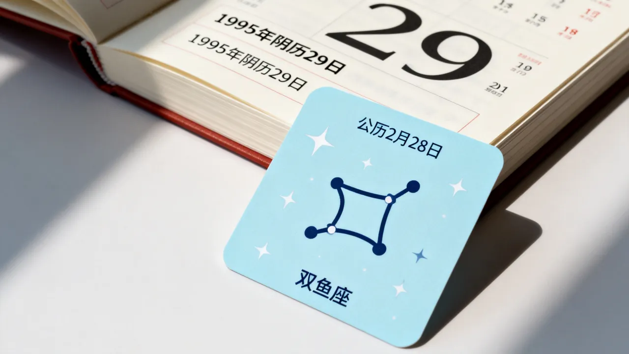 1995年阴历29日到底是公历几月几号，是什么星座