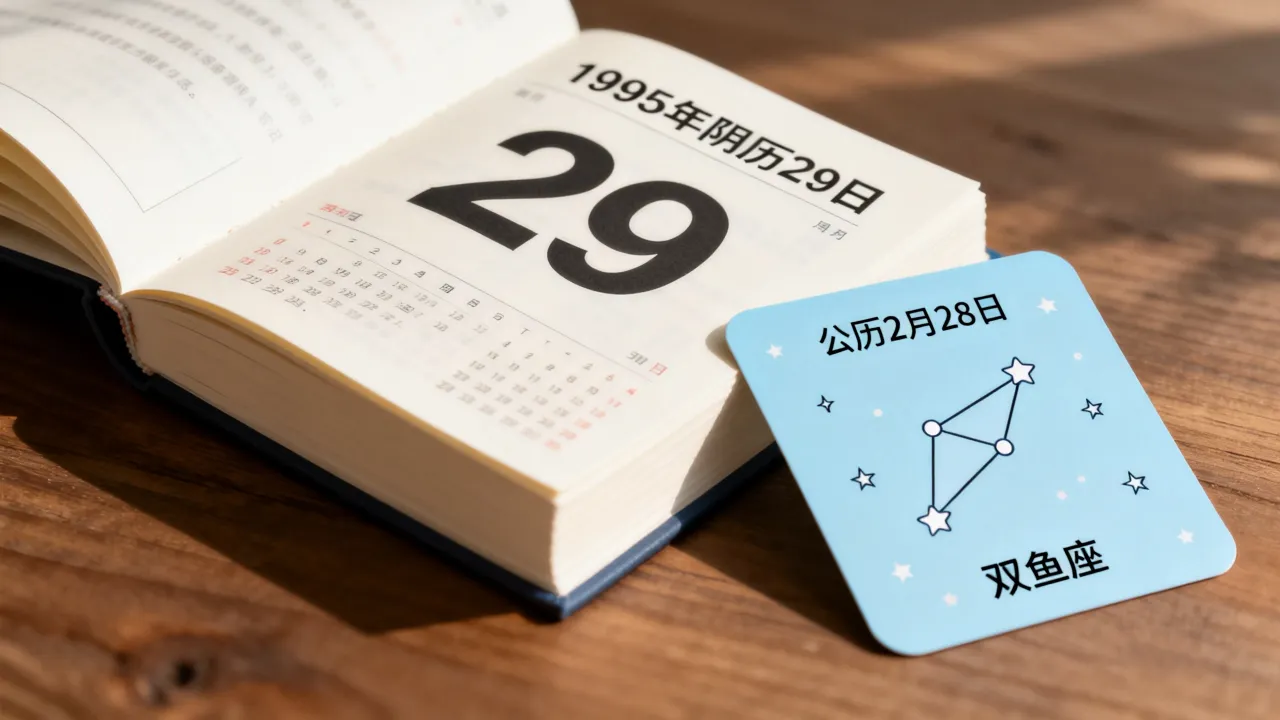 1995年阴历29日到底是公历几月几号，是什么星座