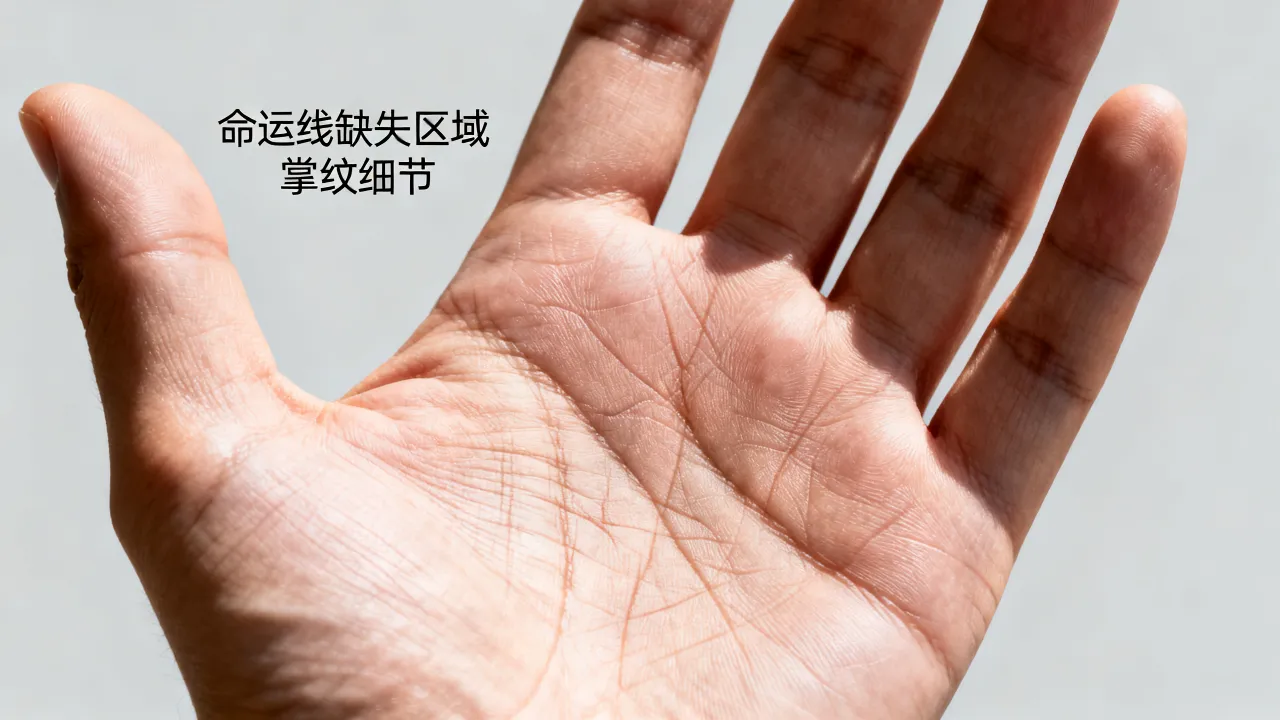 没有命运线的手相图解,命运线缺失代表什么? 没有命运线的手相图解,命运线缺失代表什么?