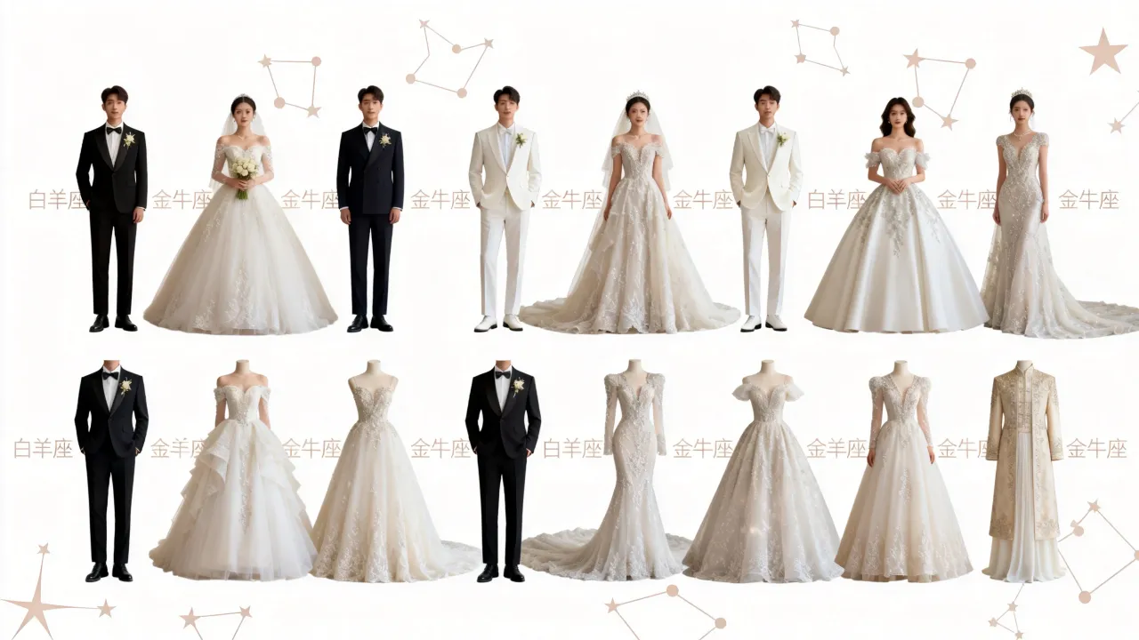 十二星座结婚穿什么衣服,十二星座结婚礼服怎么选? 十二星座结婚穿什么衣服,十二星座结婚礼服怎么选?