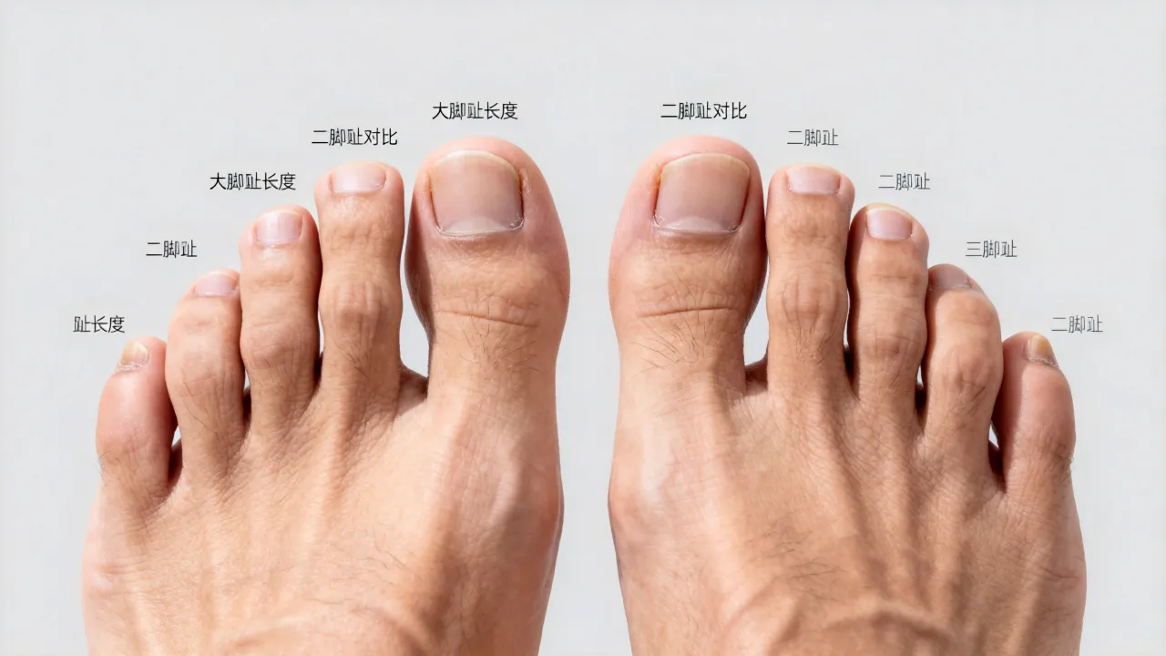 男脚趾长短看命运图怎么看，脚趾长短与命运有何关系？