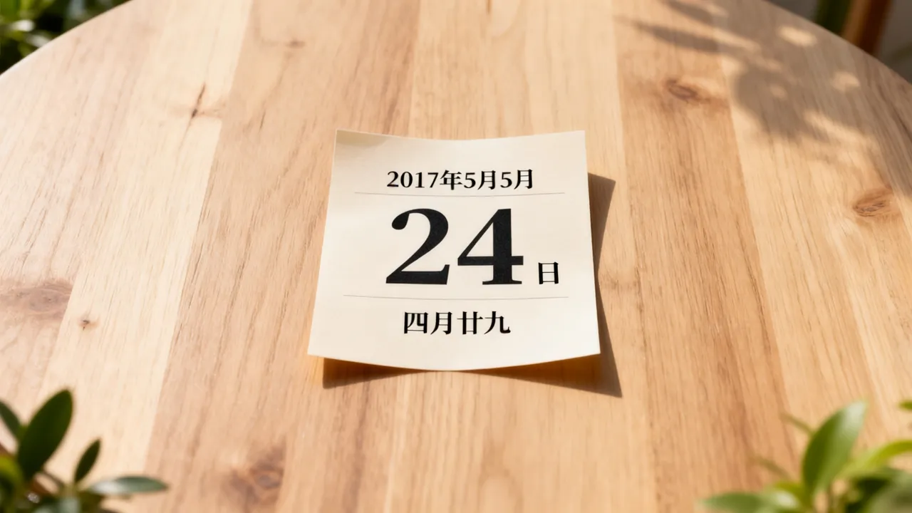 2017年5月24日阴历是几月几号，农历是多少？