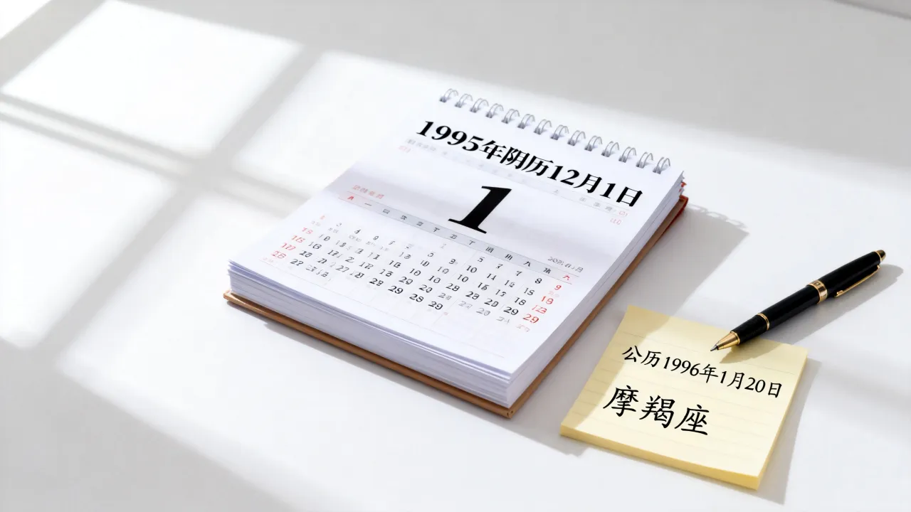 95年阴历12.1日是什么星座,对应公历几月几日? 95年阴历12.1日是什么星座,对应公历几月几日?