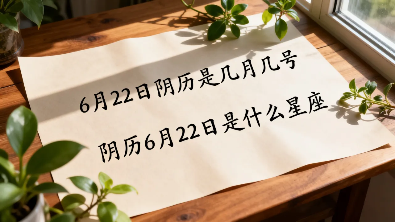 6月22日阴历是几月几号，阴历6月22日是什么星座