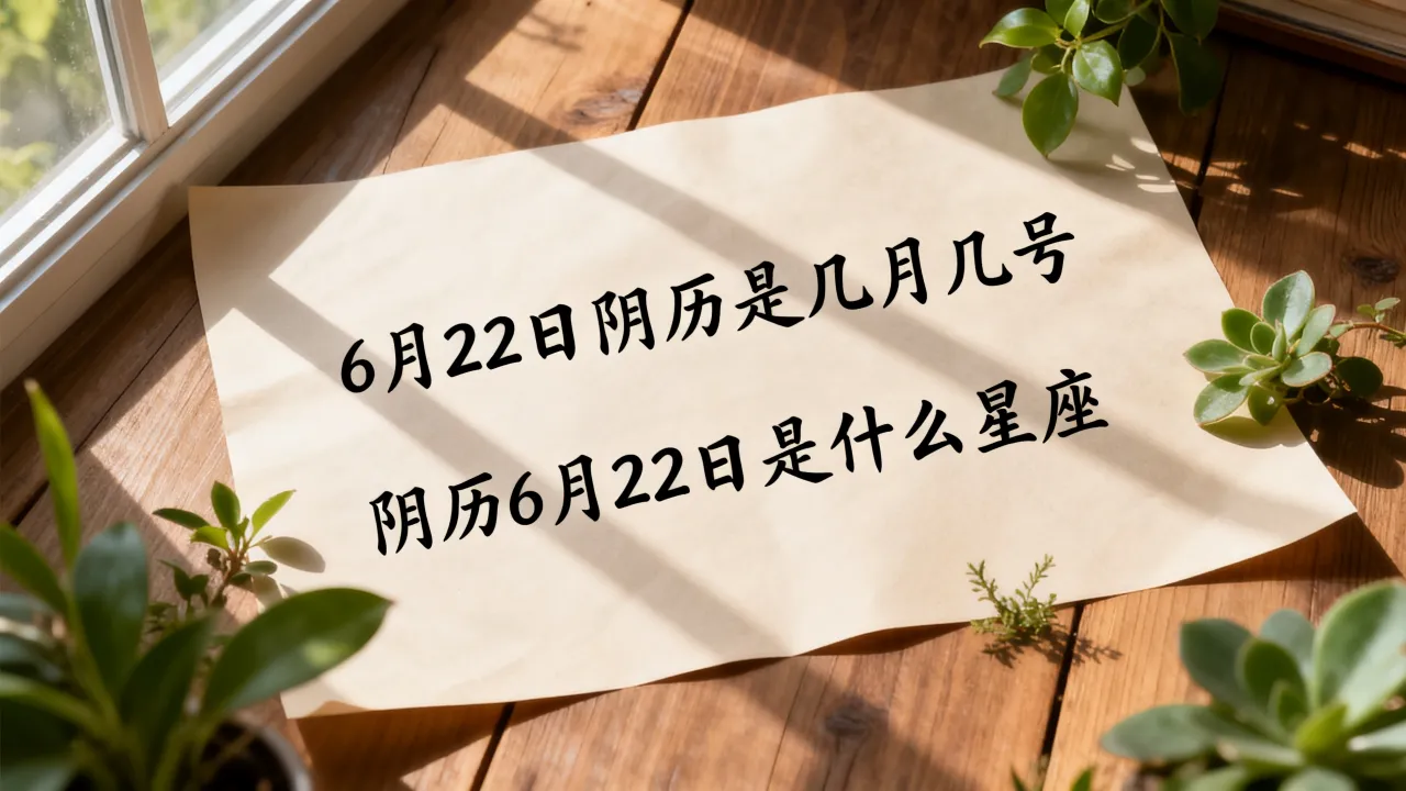 6月22日阴历是几月几号，阴历6月22日是什么星座