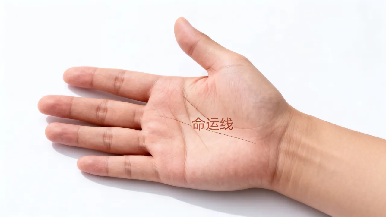命运线是哪一条？手相命运线在哪个位置怎么看图解？