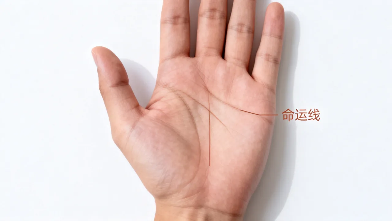 命运线是哪一条？手相命运线在哪个位置怎么看图解？