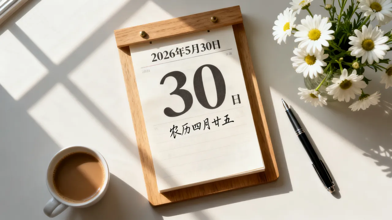 5月30号阴历是几月几日?2026年5月30日农历几月几号 5月30号阴历是几月几日?2026年5月30日农历几月几号