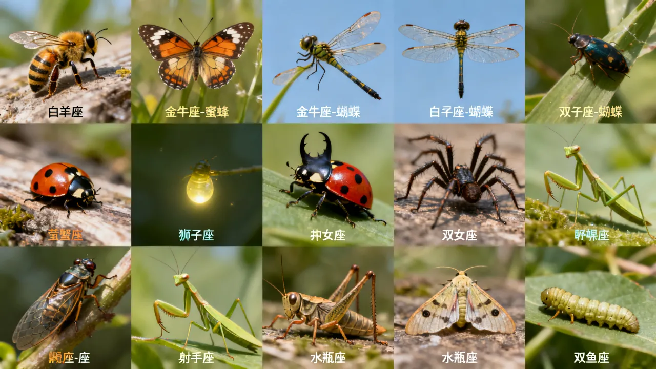十二星座代表什么昆虫,十二星座昆虫对照表 十二星座代表什么昆虫,十二星座昆虫对照表