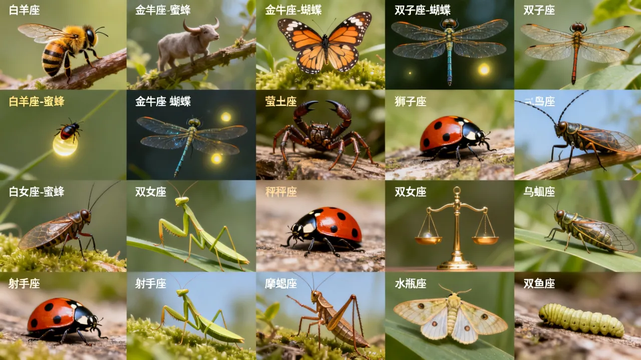 十二星座代表什么昆虫,十二星座昆虫对照表 十二星座代表什么昆虫,十二星座昆虫对照表