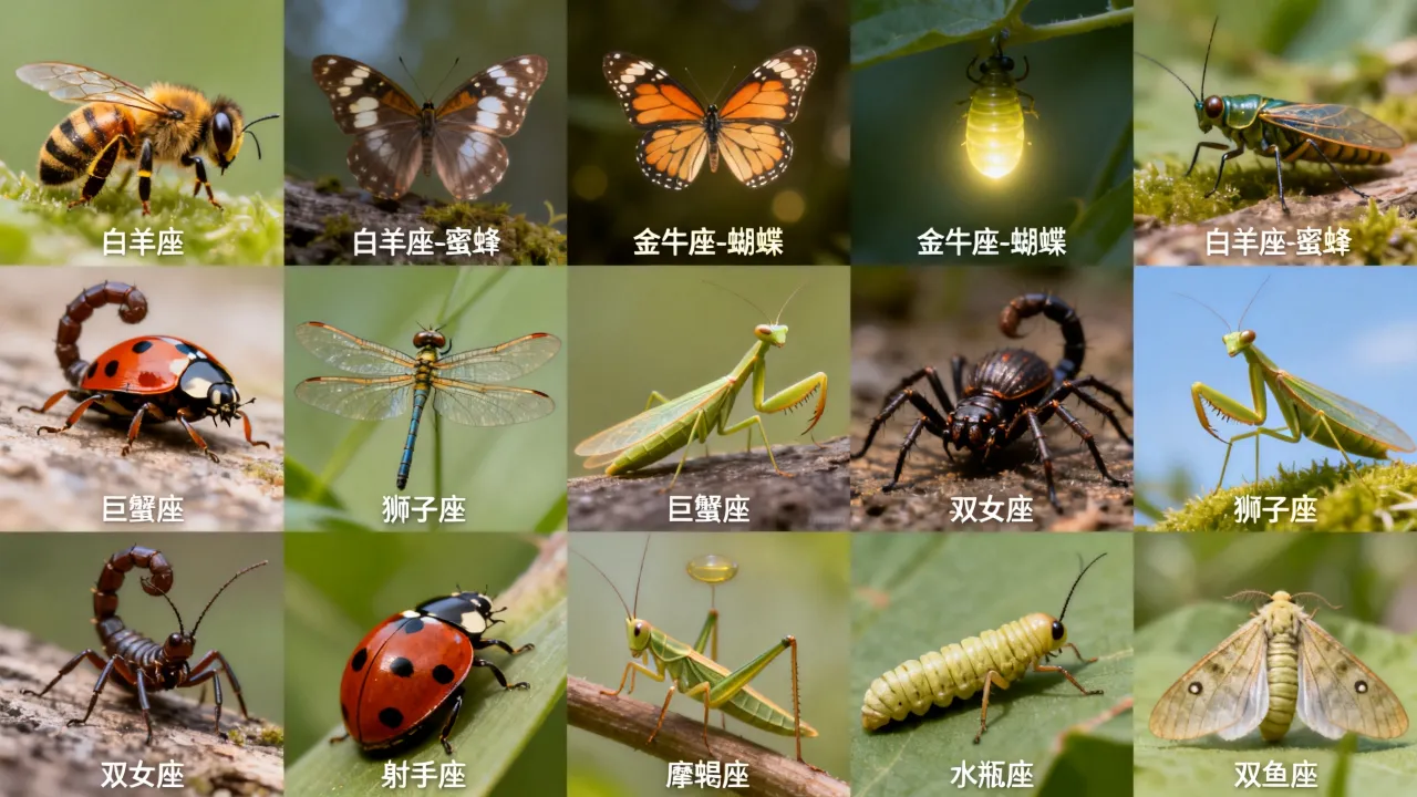 十二星座代表什么昆虫,十二星座昆虫对照表 十二星座代表什么昆虫,十二星座昆虫对照表