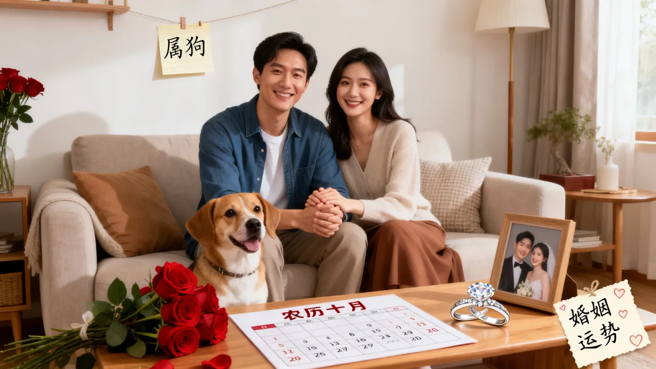 属狗农历十月婚姻怎么样，农历10月属狗婚姻运势好不好？