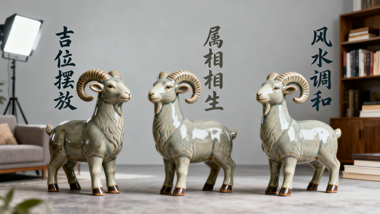 三只羊属相吉凶怎么看，家中摆三只羊摆件风水好吗