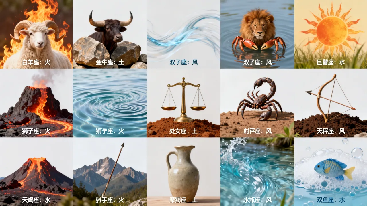 十二星座代表的元素是什么，星座元素属性怎么区分？