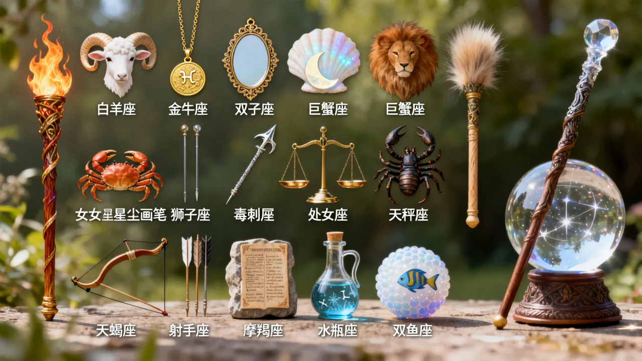 十二星座魔法法器有哪些？占卜水晶球和魔法杖哪个准
