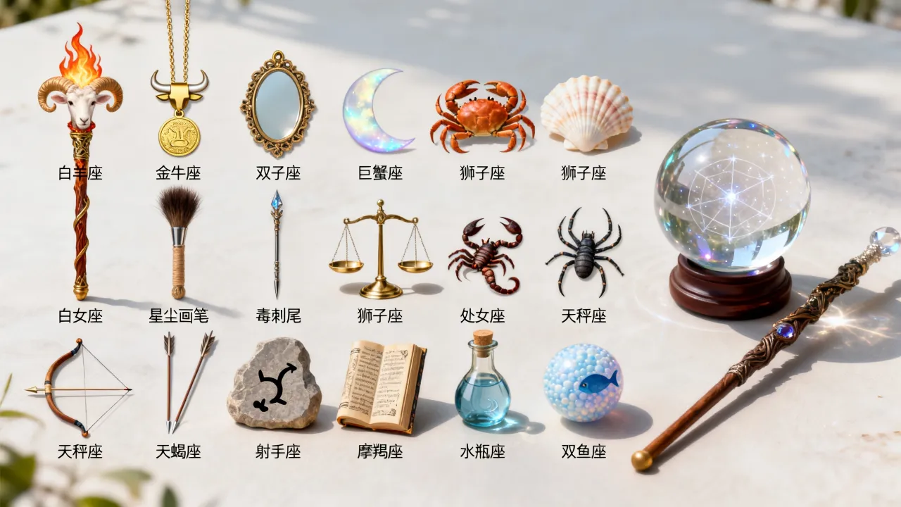 十二星座魔法法器有哪些？占卜水晶球和魔法杖哪个准
