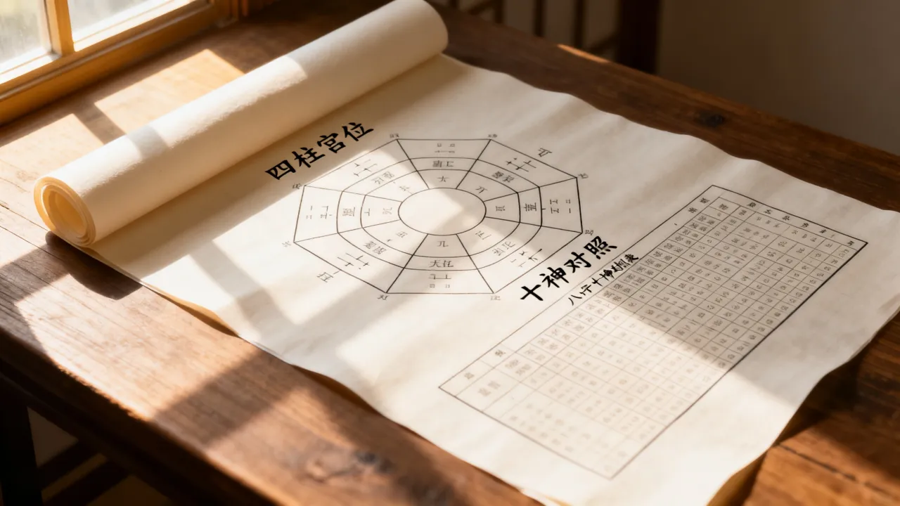 四柱宫位吉凶图解怎么看,八字十神对照表详解 四柱宫位吉凶图解怎么看,八字十神对照表详解