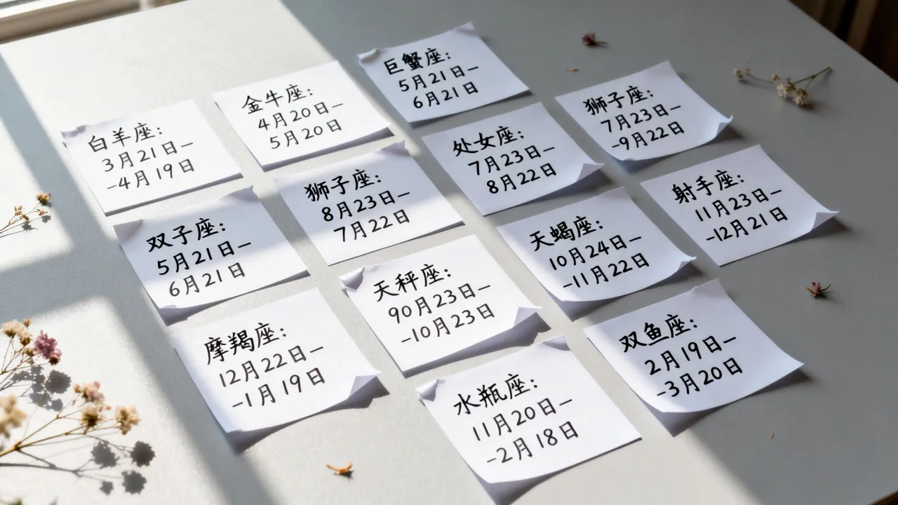 十二星座分别对应几月份?星座月份对照表怎么查 十二星座分别对应几月份?星座月份对照表怎么查