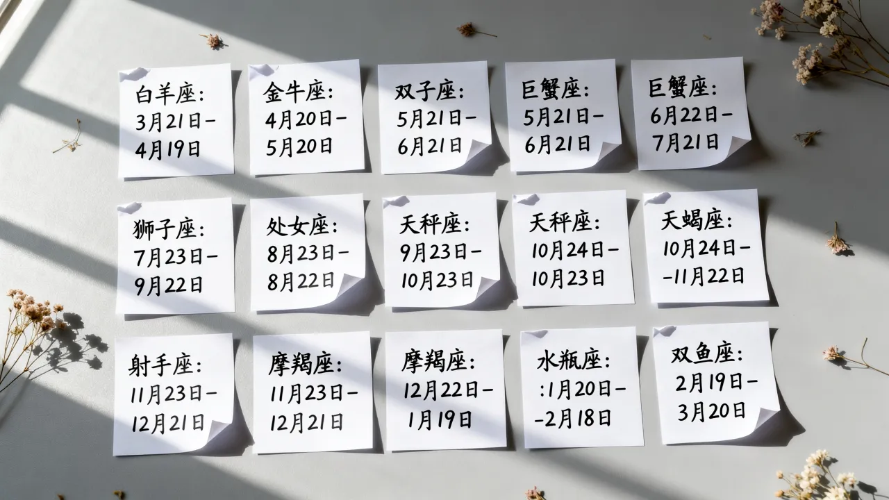 十二星座分别对应几月份?星座月份对照表怎么查 十二星座分别对应几月份?星座月份对照表怎么查