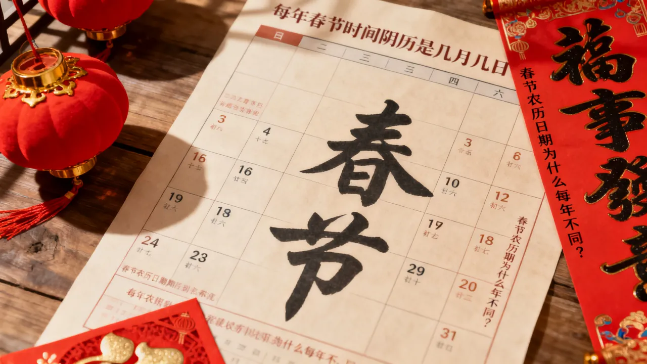 每年春节时间阴历是几月几日,春节农历日期为什么每年不同? 每年春节时间阴历是几月几日,春节农历日期为什么每年不同?