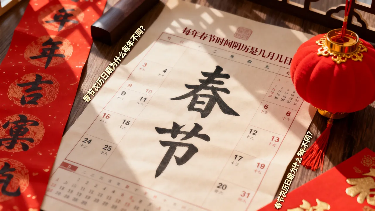 每年春节时间阴历是几月几日,春节农历日期为什么每年不同? 每年春节时间阴历是几月几日,春节农历日期为什么每年不同?