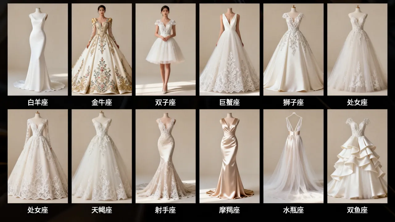 十二星座婚纱礼服图片有哪些款式?十二星座婚纱怎么选 十二星座婚纱礼服图片有哪些款式?十二星座婚纱怎么选