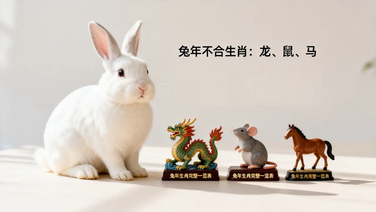 兔年不合生肖是什么动物，兔年生肖完整一览表