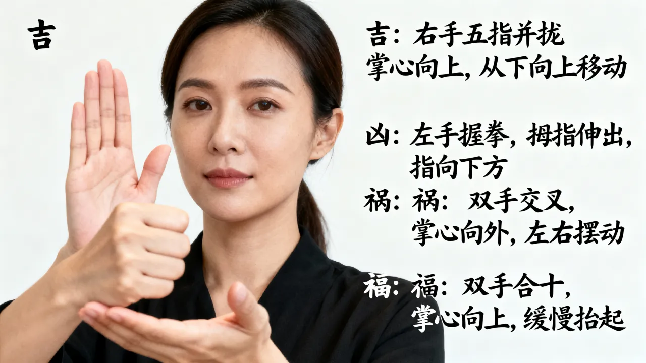 吉凶祸福的手语怎么打？，手语怎么学简单易懂