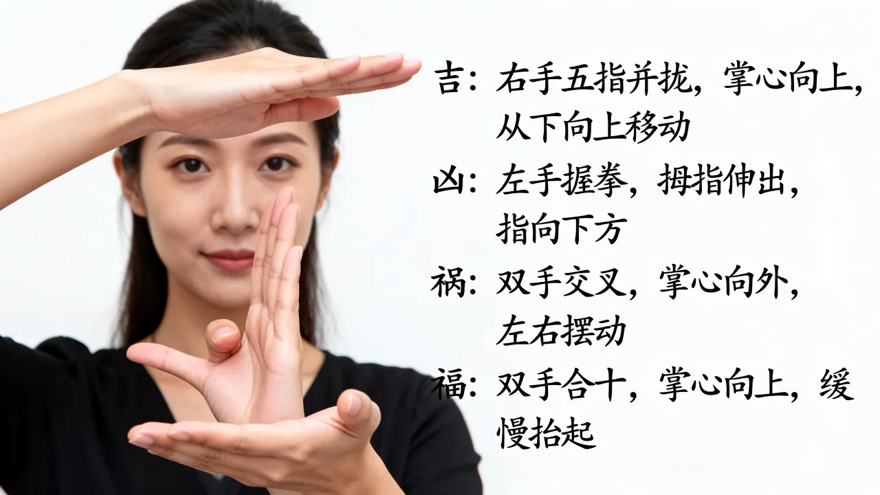 吉凶祸福的手语怎么打？，手语怎么学简单易懂