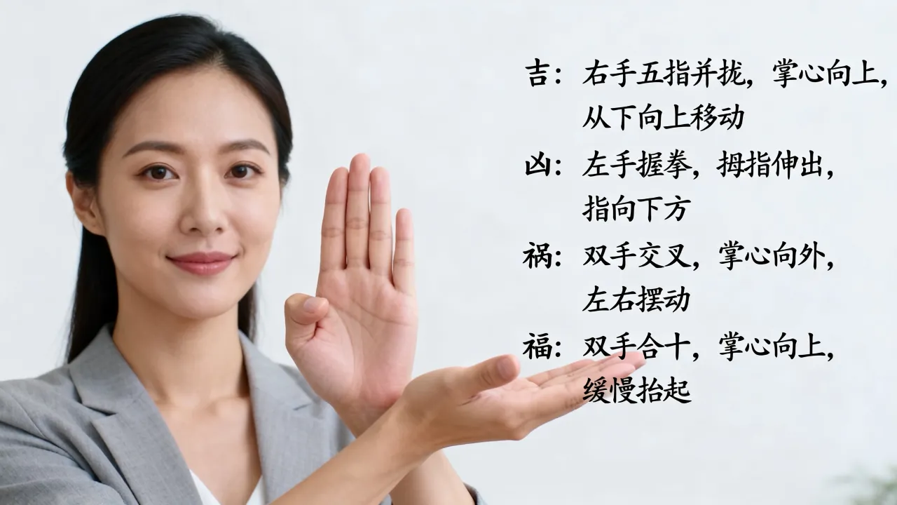 吉凶祸福的手语怎么打？，手语怎么学简单易懂