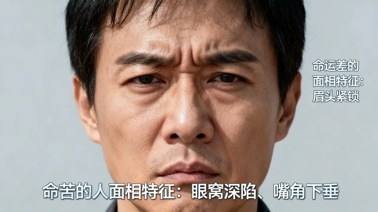 命运差的面相有哪些特征，命苦的人面相有什么特征？