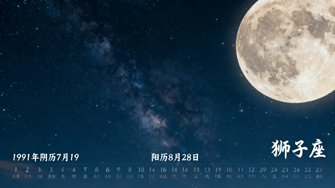 1991年阴历7月19是阳历几号?星座命运详解 1991年阴历7月19是阳历几号?星座命运详解
