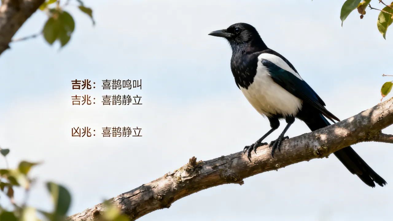 怎么通过喜鹊断吉凶，喜鹊叫预示什么吉凶预兆？