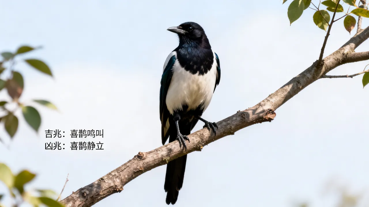 怎么通过喜鹊断吉凶，喜鹊叫预示什么吉凶预兆？