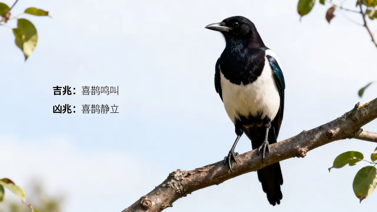 怎么通过喜鹊断吉凶，喜鹊叫预示什么吉凶预兆？