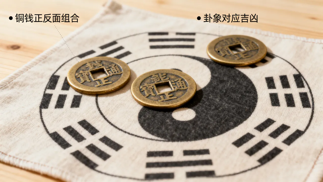 怎么用铜钱看吉凶图解,铜钱占卜怎么看卦象吉凶 怎么用铜钱看吉凶图解,铜钱占卜怎么看卦象吉凶