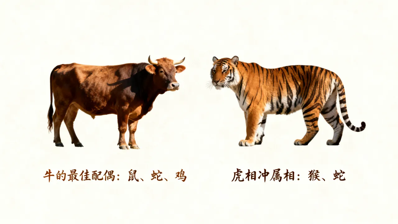 牛的最佳配偶属相是什么，虎与哪些属相相冲