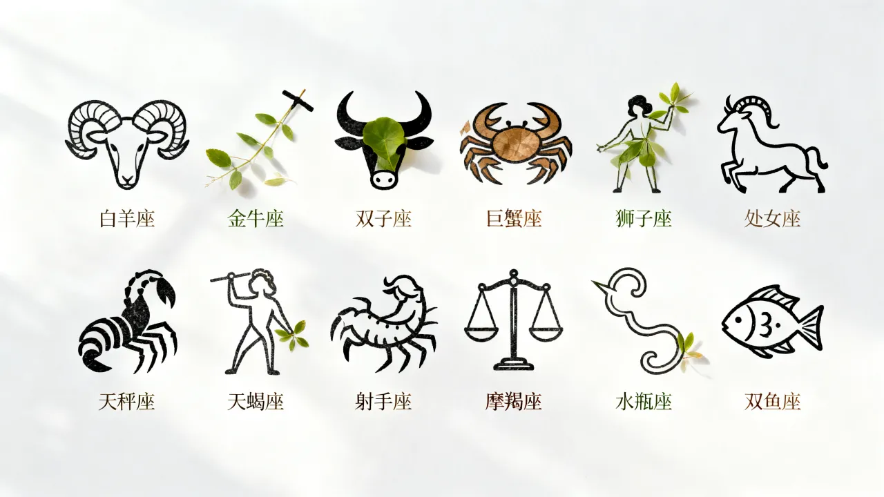 十二星座简单图画怎么画，十二星座简笔画大全简单又好看